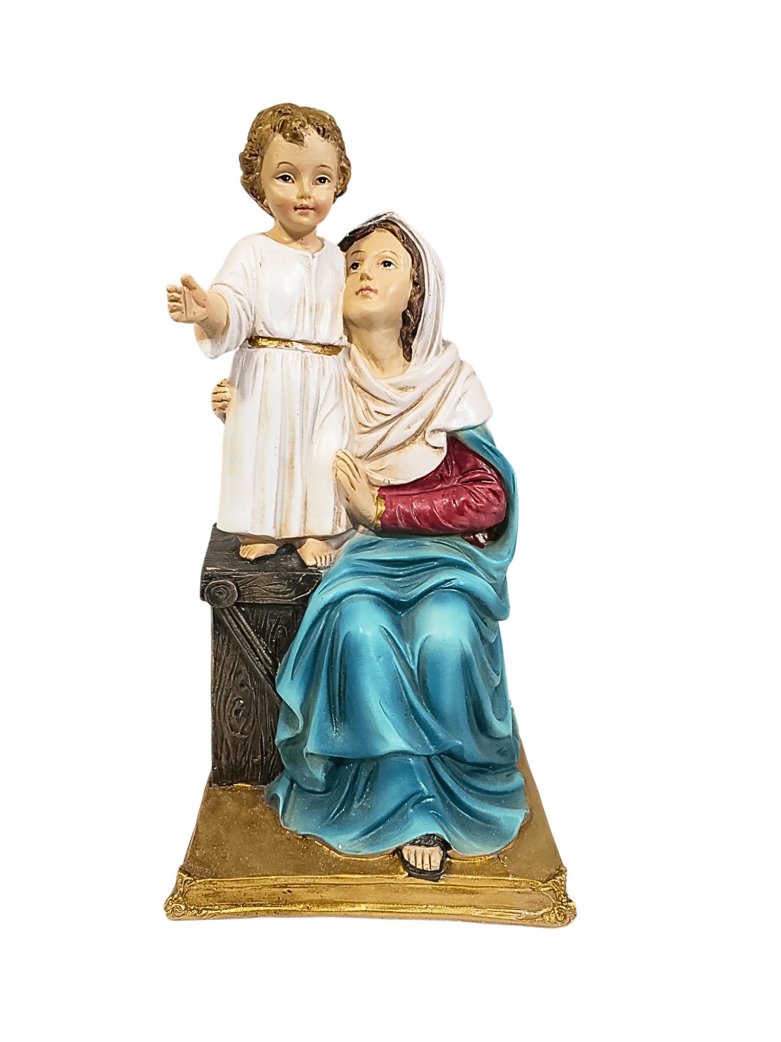 Imagem de Nossa Senhora com Jesus em Resina 20 cm