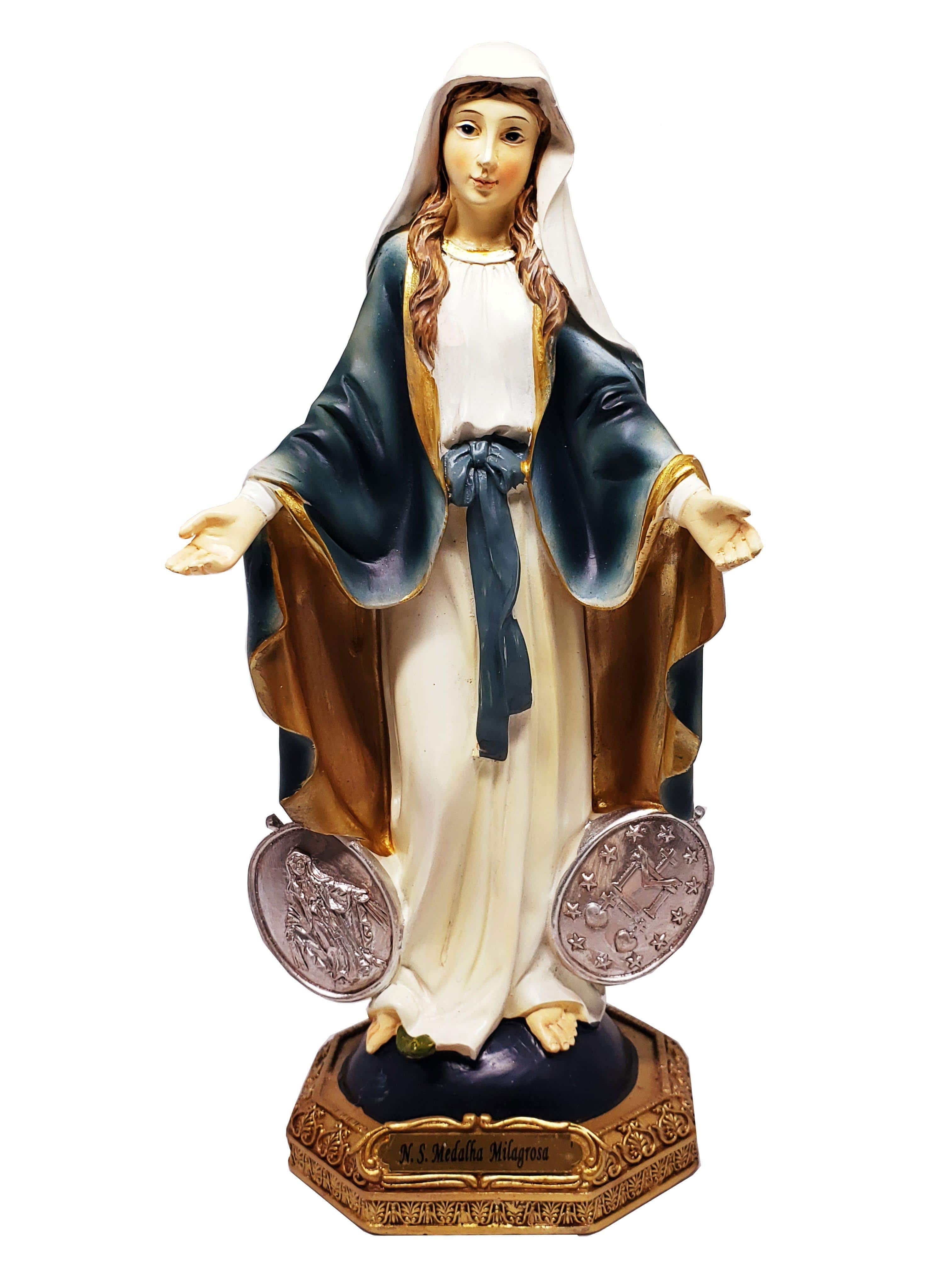 Imagem de Nossa Senhora das Graças com a Medalha Milagrosa  30 cm