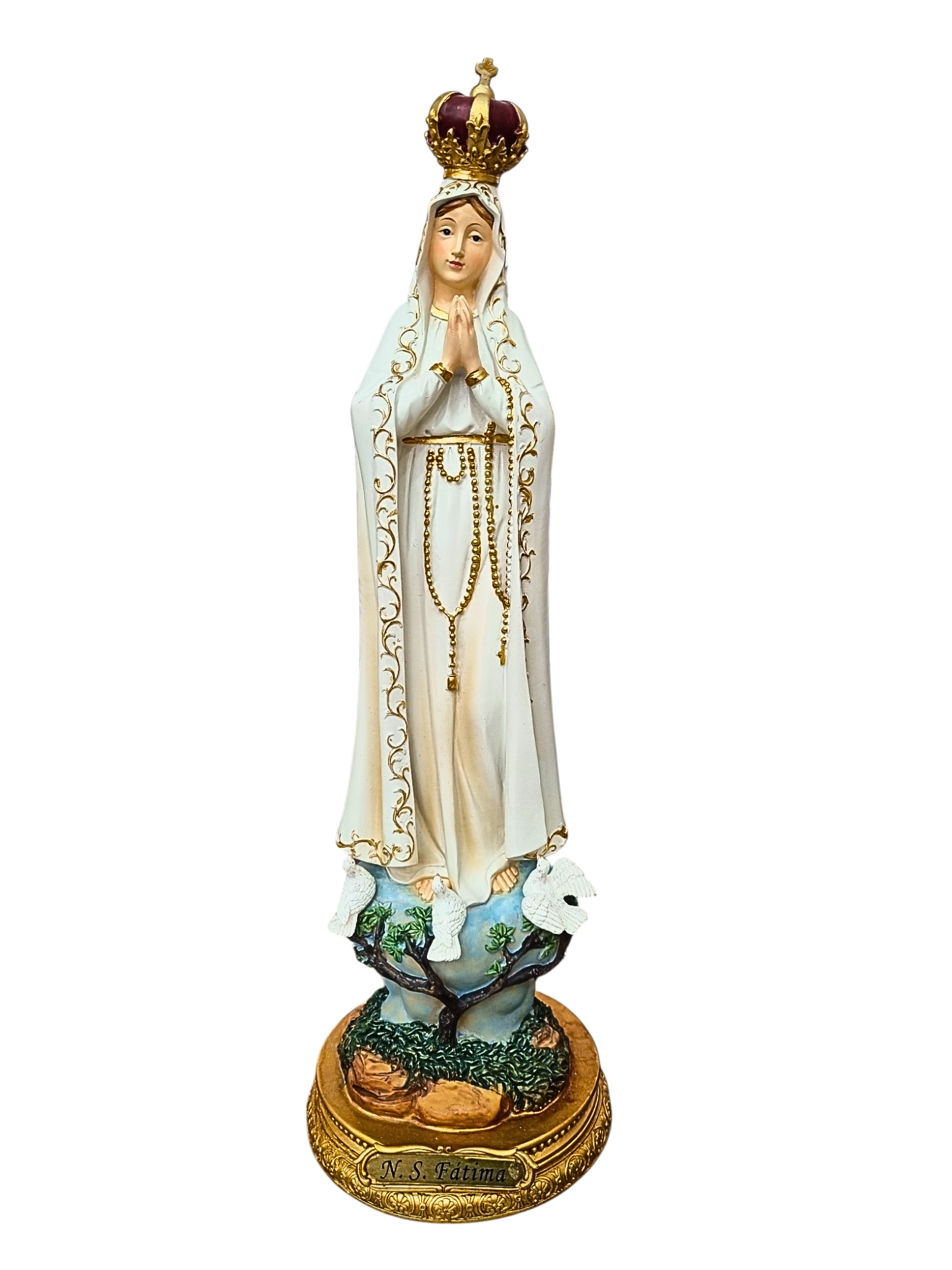 Imagem de Nossa Senhora de Fátima em Resina 40 cm